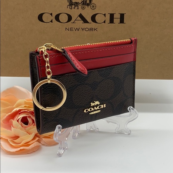 Mini Skinny Id Case In Signature Canvas Im/Brown T - Picture 2 of 16